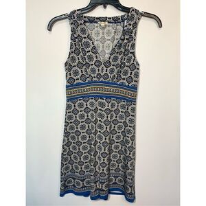 Max Studio Women's Medallion Mirror Image Empire Mini Dress Multicolor Small